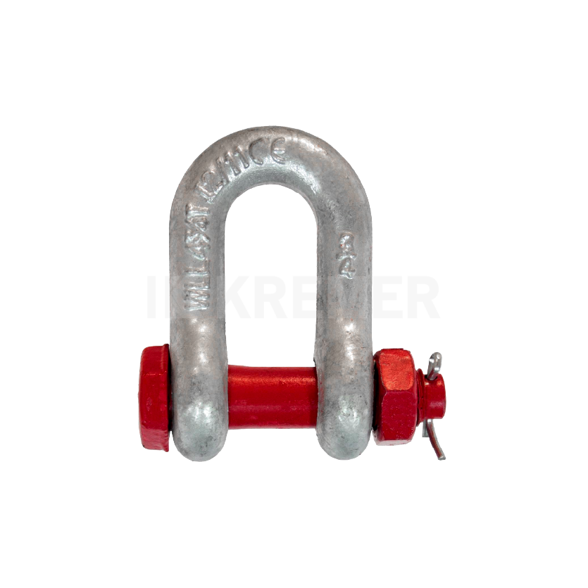 Manille droite haute résistance boulonnée goupillée KREMER