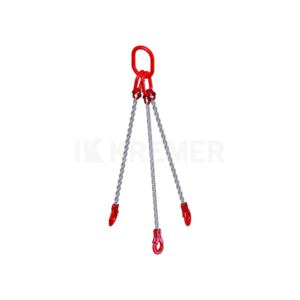 Élingue chaîne de levage à 3 brins avec crochet automatique à chape, produit du Groupe KREMER